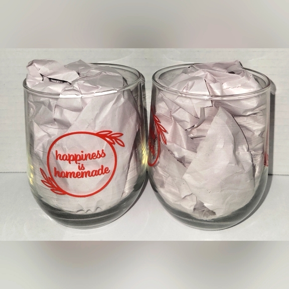 2 Piece Stemless Wine Glass Set (Happiness is Homemade) - Picture 2 of 2